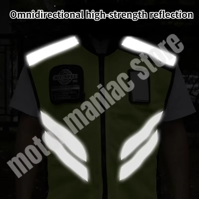CHALECO MOTO ALTA VISIBILIDAD-LIGERO Y TRANSPIRABLE 