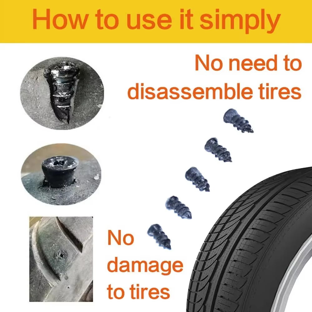 KIT REPARA PINCHAZOS TUBELESS 22 PIEZAS PARA MOTO Y COCHE